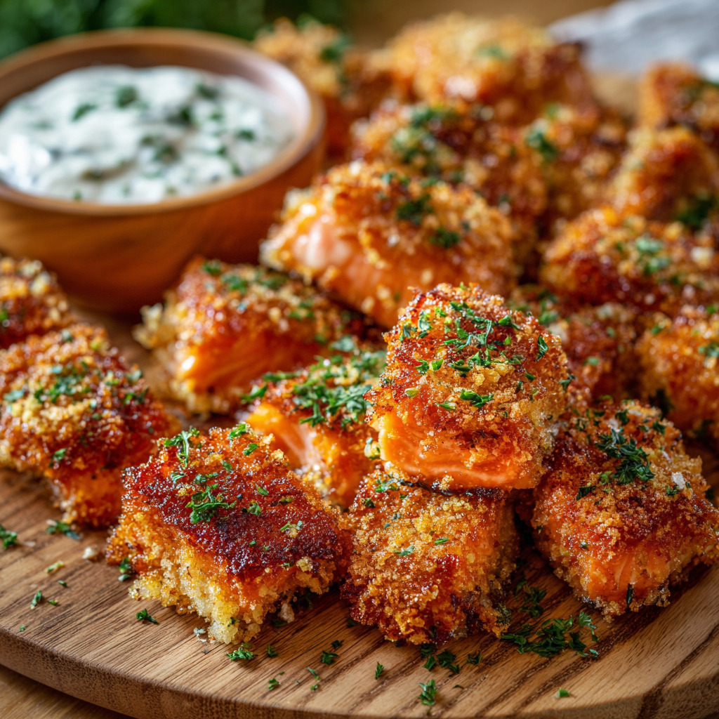 Crispy Bang Bang Salmon Bites