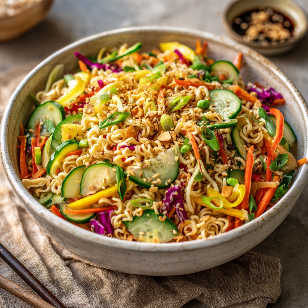 Crunchy Asian Ramen Noodle Salad