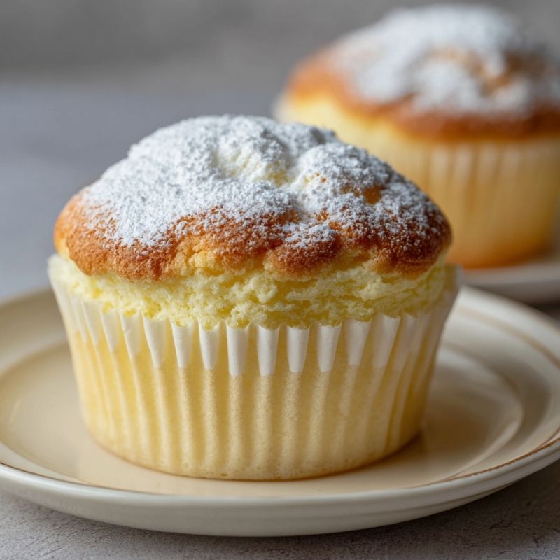 Soft Japanese Cotton Cheesecake Cupcakes