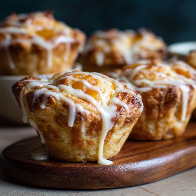 Crisp Peach Pie Cruffins