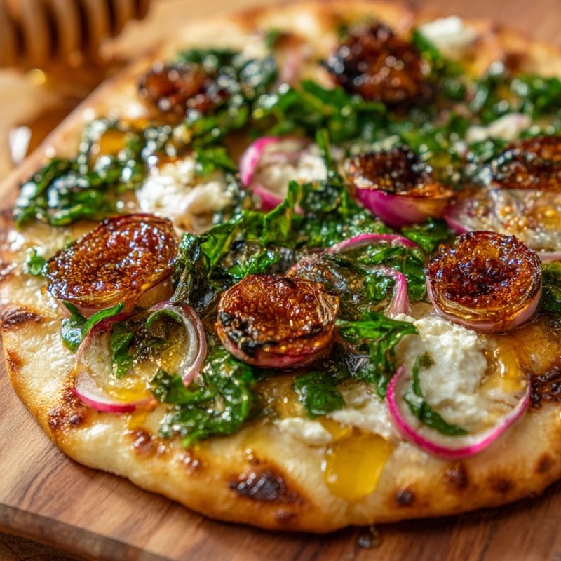 Savory-Sweet Hot Honey Flatbread Pizza