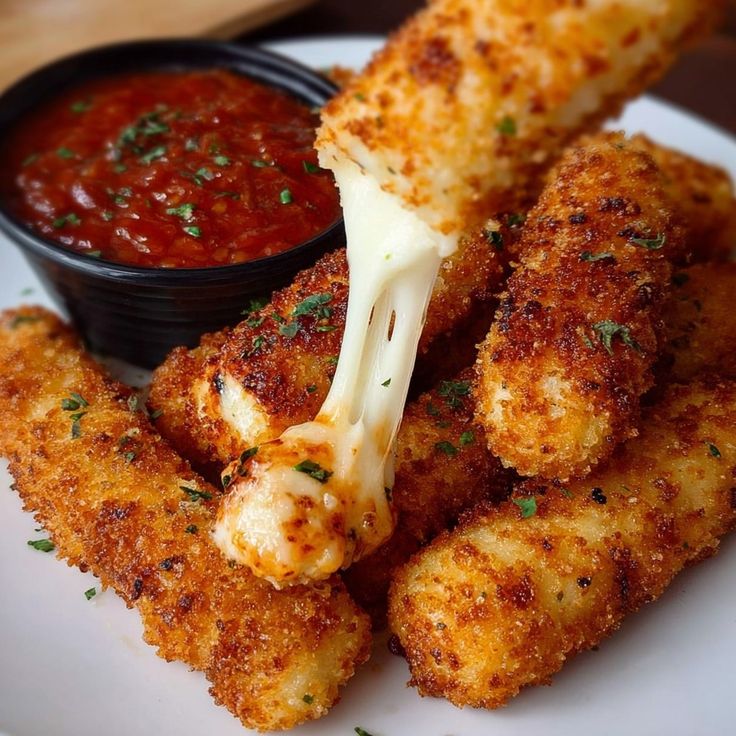 Deliciously Cheddar Mozzarella Sticks