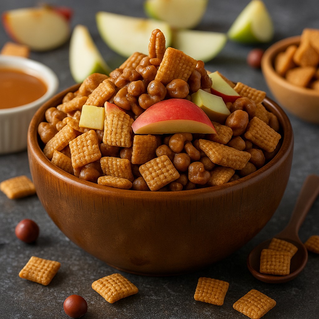 Homemade Caramel Apple Puppy Chow