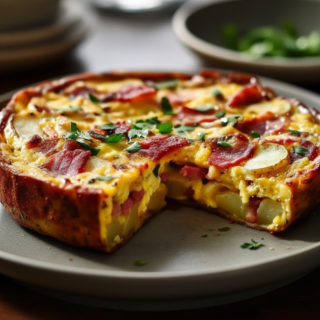 Hearty Garten Bacon Potato Frittata