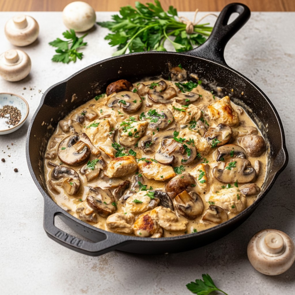 Best Creamy Chicken Stroganoff