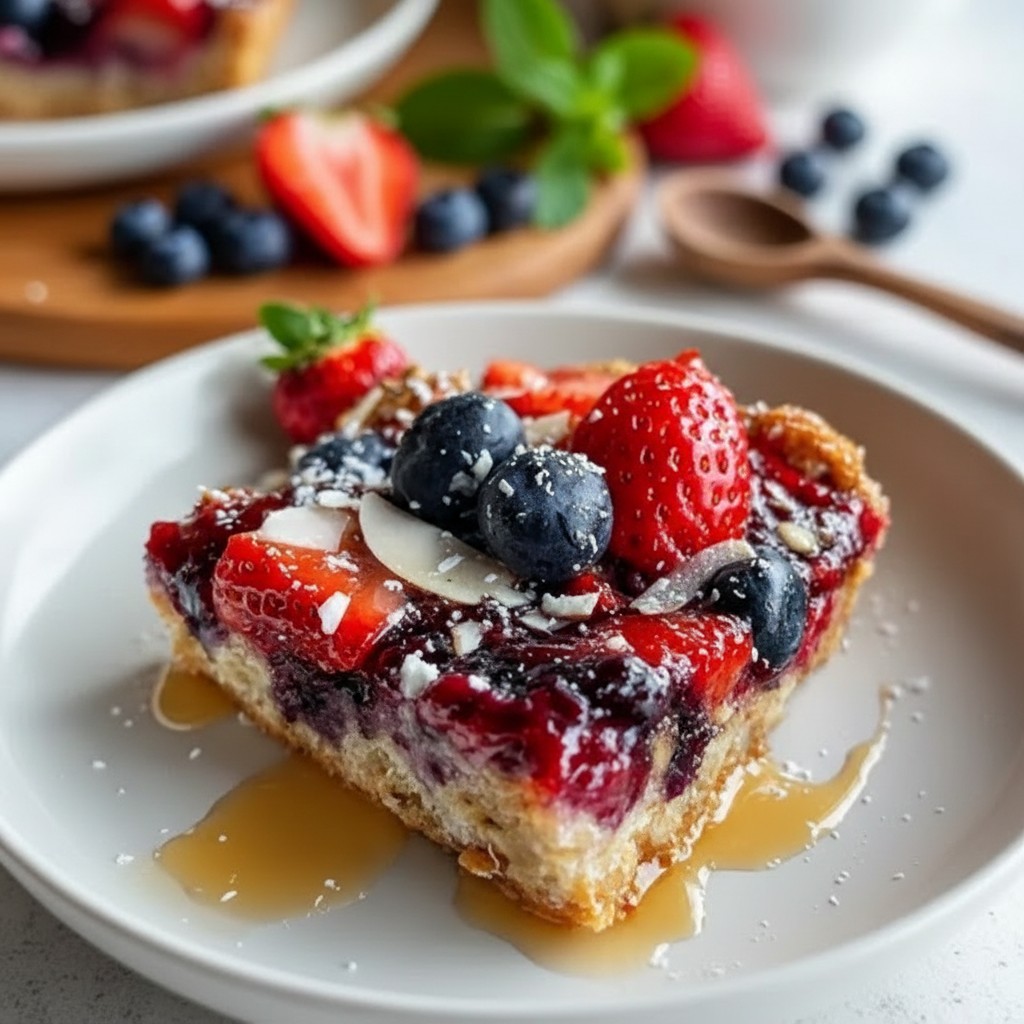High Protein Triple Berry Bake