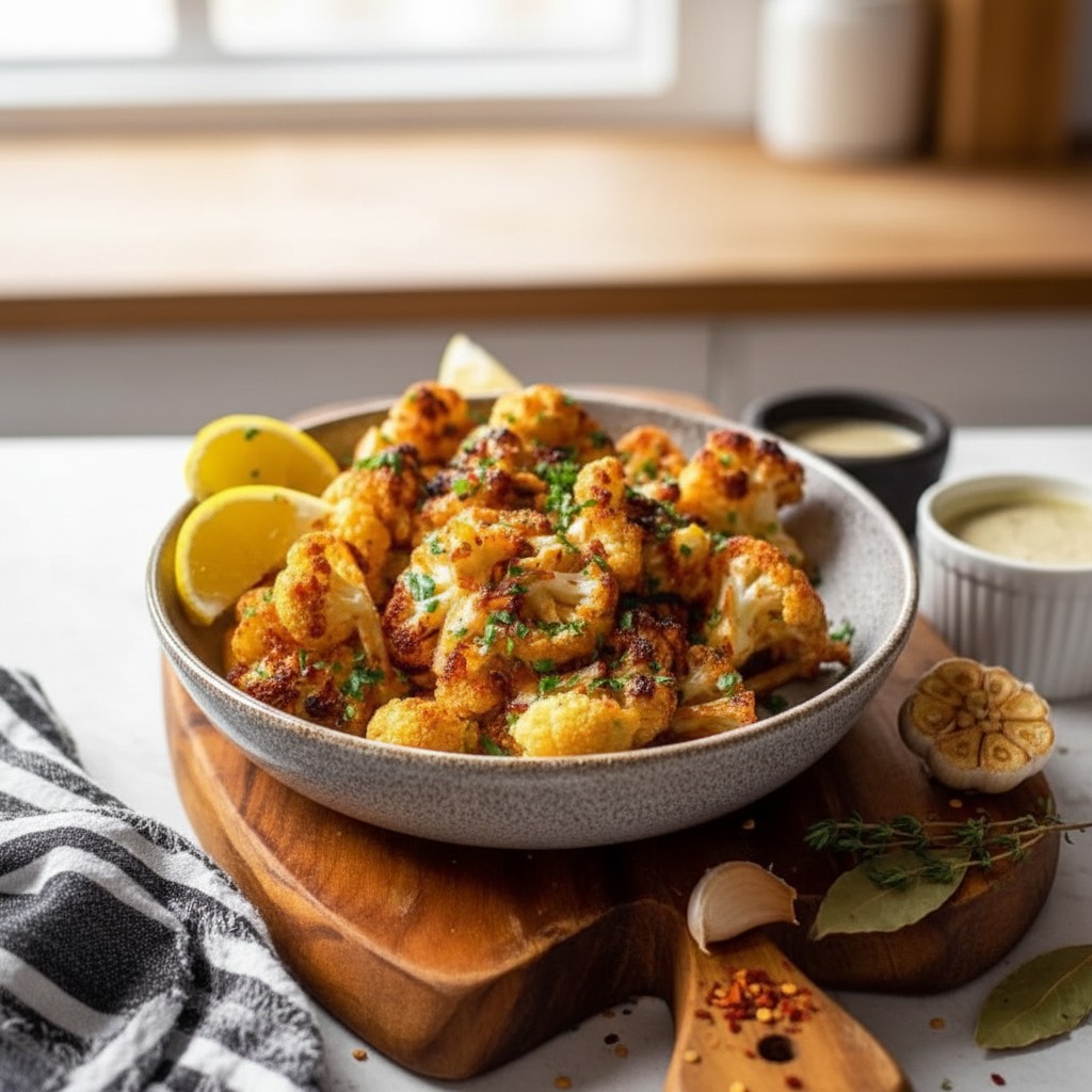 Golden Moroccan Cauliflower With Tahini-Honey