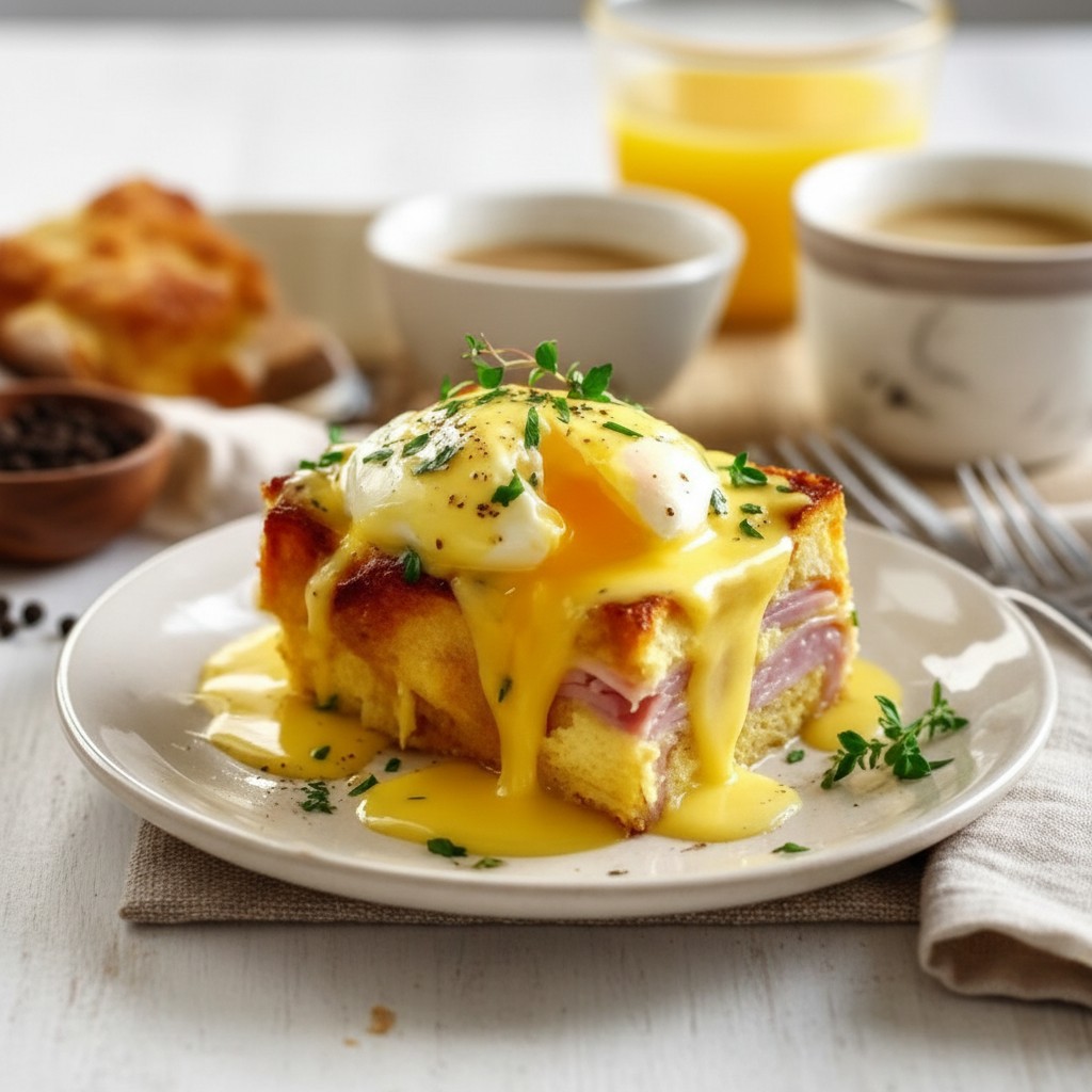 Creamy Eggs Benedict Casserole